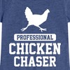 Girls' - Instant Message - Professional Chicken Chaser Fitted Short Sleeve Graphic T-Shirt - 2 of 4