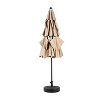 CAVINAS Pool Umbrellas Outdoor Double Sided Rectangular Beach Chair Umbrella for Garden (Base Sold Separately) - 3 of 4