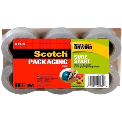 Photo 1 of (FACTORY SEALED) Scotch Sure Start Packing Tape, 1.88" x 25 yds., Clear, 6/Pack (DP1000RF6)