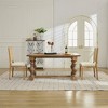 CLIHOME Set of 2 French Decor Chairs, Louis Dining Chairs with Square Rattan Backrest and Exquisitely Carved Solid Wood Frame - 2 of 4