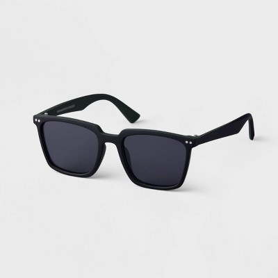Men's Two-Tone Angular Surf Sunglasses - Goodfellow & Co Black: UV Protection, Recycled Plastic Frame - image 2