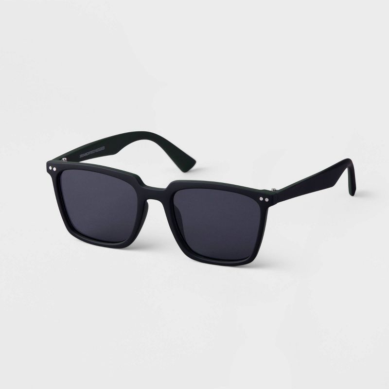 Men&#39;s Two-Tone Angular Surf Sunglasses - Goodfellow &#38; Co&#8482; Black, 2 of 3