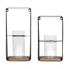Kate and Laurel Blackwell Metal Wall Sconce, 2 Piece, Natural - 2 of 4