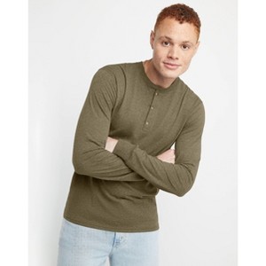 Hanes Originals Men's Long Sleeve Henley T-Shirt - 1 of 4