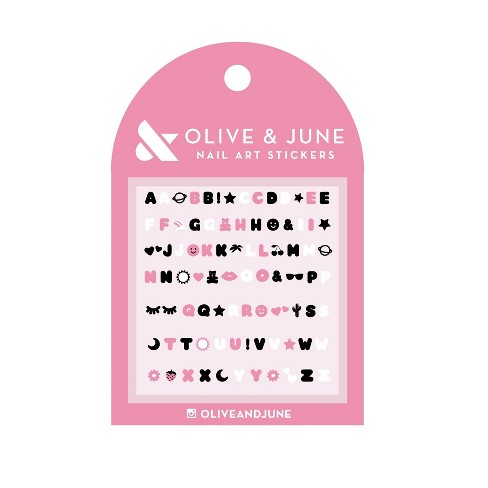 Olive June Nail Art Stickers Say It With Bubble Letters Target