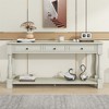 Tramull Console Table with 3 Drawers, Extra-Long Sofa Table with Shelf for Entryway & Living Room - 3 of 4
