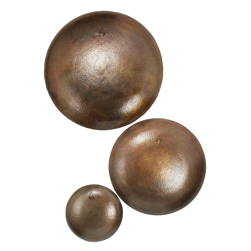 Set of 3 Metal Plate Large Metallic Disk Wall Decors - Olivia & May, 4 of 7