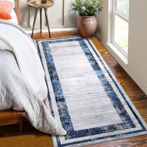 TackView Modern Area Rugs Washable Runner Rug, Low Pile Non Slip Carpet, Stain-Resistant Floor Mat for Living Room Bedroom Home Office - 1 of 4