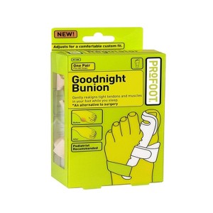 ProFoot Goodnight Bunion One Size Comfortable Bunion Relief Sleeves for Nighttime Use, Helps Alleviate Pain and Pressure  2 Ct - 1 of 4