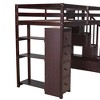 NicBex Twin Size Bunk Bed Loft Bed Pine Bed Frame with 4 Drawers, 3 Shelves, Storage Stairs and Guardrail, No Box Spring Required - 4 of 4
