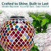 Sunnydaze Glass Mosaic Garden Gazing Globe with Solar Light - 10" - Blue - 2 of 4