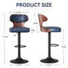 MOONMISS Bar Stools Set of 2 adjustable height and 360 Degree Swivel with Footrest for Bar, Kitchen, Dining Room - 2 of 4