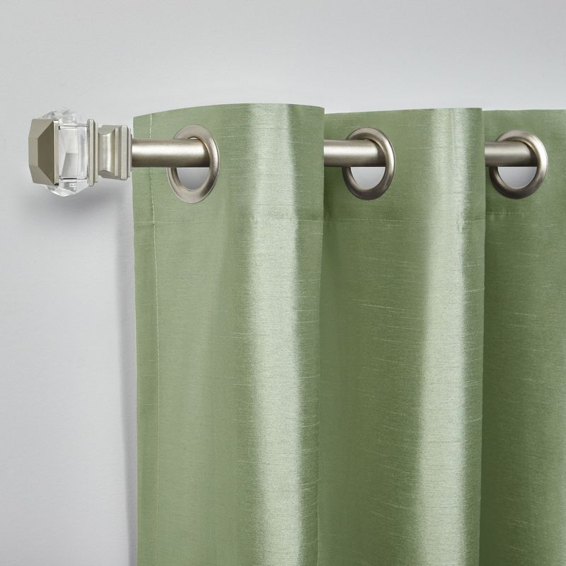 Exclusive Home Chatra Faux Silk Grommet Top Curtain Panel Pair, 3 of 5