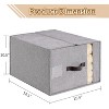 VECELO Foldable Cube Storage Bins Linen Organizer and Storage Box with Handle Gray - 3 of 4