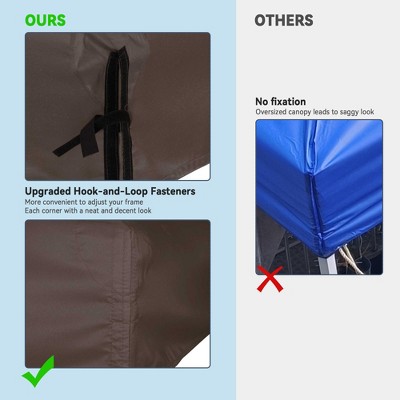 Yescom 10'x10' Brown Polyester Gazebo Canopy Replacement Top