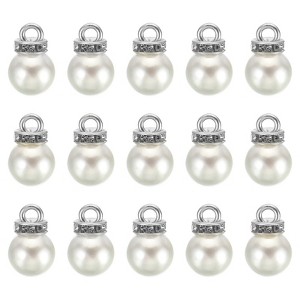 Unique Bargains Beautiful Designer DIY Jewelry Making Faux Pearl Pendants 100 Pcs - 1 of 4