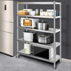 VEVOR Stainless Steel Shelves 48x18.5 Inch 5 Tier Adjustable Shelf Storage Unit Stainless Steel Rack Shelving Heavy Duty Shelving, Silver - 2 of 4