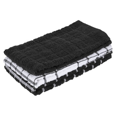 John Ritzenthaler Co. Terry Check Kitchen Towel Set, 3-Pack, 15" x 25"