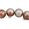 Northlight 4ct Brown and Silver Ombre Hand Blown Shiny Glass Christmas Ball Ornaments 3.25" (80mm) - 3 of 3