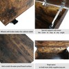 Rustic Brown Wheeled Storage Bench, 300 lb Capacity, Entryway Shoe Storage, Easy Assembly - 3 of 4