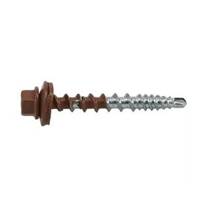 Hillman Fasteners 250 Piece Self Drilling 10 by 1.5 Inch Powerpro Coated Metal to Wood Roofing Screws for Residential Construction, Red - 1 of 4