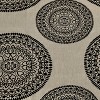 Traditional Medallion Jacquard Room Darkening Curtain 2-Panel Set with Grommet Topper - Blue Nile Mills - 3 of 4