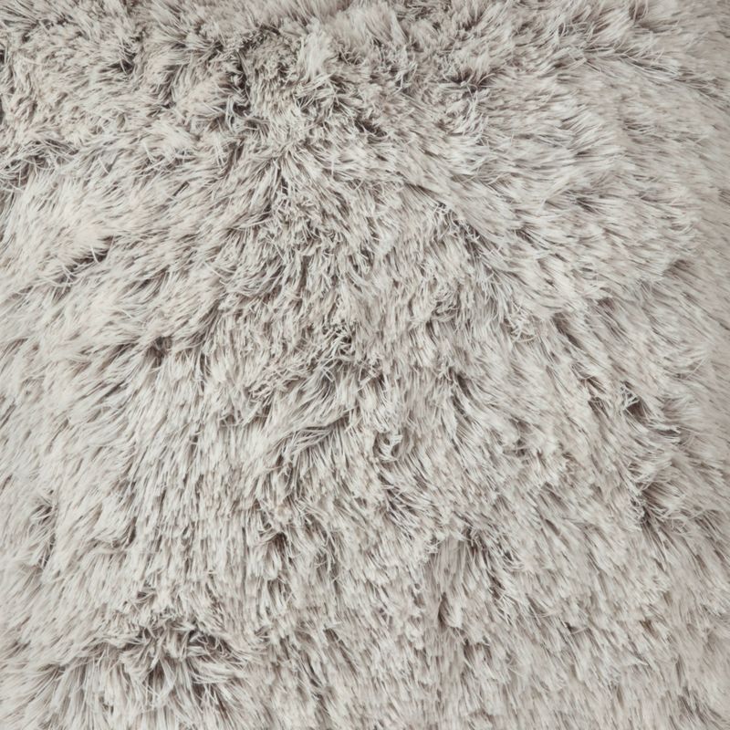 Cream Juneau Two-Tone Faux Fur Throw Pillow (18&#34;) - Saro Lifestyle, 4 of 5