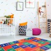 Educational Kids Cotton Rug for Playrooms, Kids Rooms, Classrooms, indoor, Hopscotch - Red - 4 of 4
