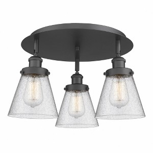 Cone - 3 Light Flush Mount In Art Deco Style-9.25 Inches Tall and 18 Inches Wide - 1 of 1