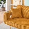 SKRAN 74” Corduroy Sofa, 2 Seater Fabric Sofa with Deep Seat, Adjustable Backrest and Cup Holder, Gold Metal Legs for Living Room, Bedroom - 4 of 4