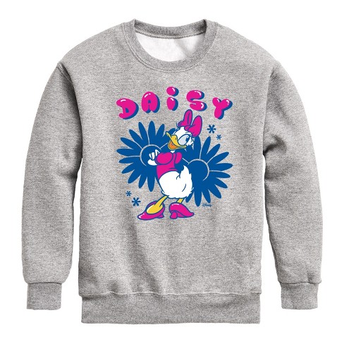 Disney Drippin Daisy Graphic Long Sleeve Fleece Sweatshirt Athletic Heather Medium
