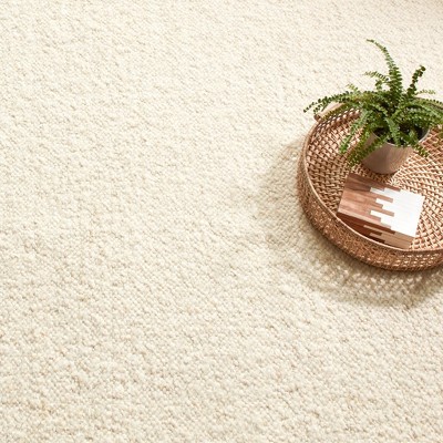 Ivory Handwoven Wool and Cotton 2' x 3' Rug