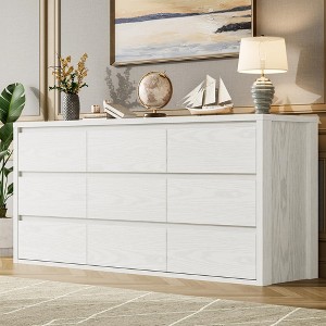 7 Drawer Dresser for Bedroom, Wide Wood Chest of Drawers Handle Free, Large Modern Dresser Storage Cabinet - 1 of 4