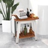 Tangkula Shower Bench Seat HIPS Shower Stool w/Handle Shower Head & Soap Holder - 3 of 4