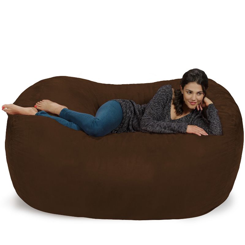 6' Large Bean Bag Lounger with Memory Foam Filling and Washable Cover - Relax Sacks, 4 of 11