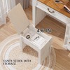 Fredees Vanity Desk: Lighted Mirror, Power Outlet, Rustic Makeup Table, Drawers, Stool, Hollywood Mirror with 3-Color Lights - 4 of 4