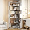 Famapy Bookshelf Wood Bookcase Free Standing Room  Display Storage White - 2 of 4