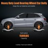 Car Dolly, Wheel Dolly Set of 4 - 6000 Lbs Capacity with Brakes, Heavy-Duty Vehicle Dolly for Moving Cars Trucks - 2 of 4