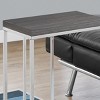 FONTOI End Tables C Shaped, Space Saving, Side Table for Living Room Bedroom, Modern Laminate with Metal Frame, Black, 26"*13"*5" - 3 of 4