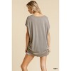 Slickblue Sheer Dolman Sleeve Scoop Neck Top for Women – Ivory – Side Slit – Casual & Relaxed Wear - S - 3 of 4
