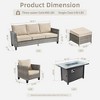 XIZZI Outdoor Sectional Sofa Set, Modular Outdoor Wicker Sofa Set with Optional Solar Table, Ottomans or Fire Pit in 6 Colors, All-Weather Design - 3 of 4