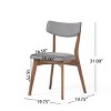 Set of 2 Mid-Century Dining Chairs, Wooden Upholstered Accent Chair -ModernLuxe - 3 of 4
