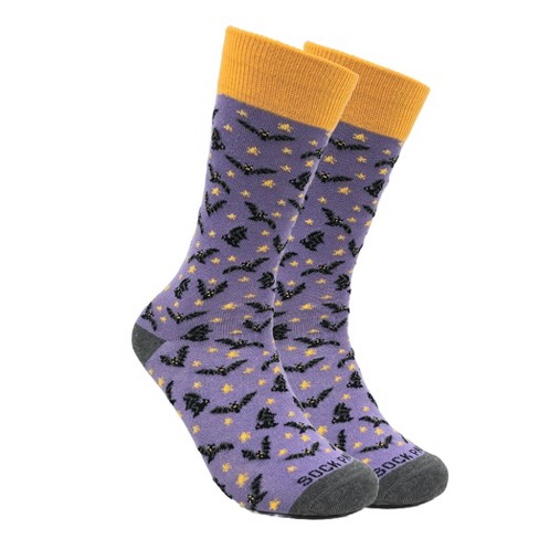 Purple Bat Pattern Socks from the Sock Panda (Tween Sizes, Small) - image 1 of 4