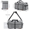 MaseiKar 120L Travel Duffle Bag, Large Foldable Duffel Bag for Travel with Shoe Compartment Weekender Bag Waterproof & Tear Resistant (Gray, 120L) - 2 of 4