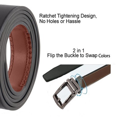 JackRatchet Reversible Ratchet Belt - No Holes - One Size - Cut To Fit ...