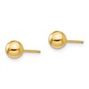 Black Bow Jewelry 5mm Polished Ball Friction Back Stud Earrings in 14k Yellow Gold - 2 of 4