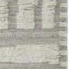 Gray and Ivory Wool Geometric Hand Woven Area Rug - 4 of 4