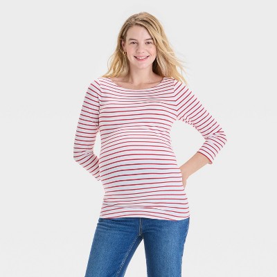 3/4 Sleeve Boat Neck Maternity T-Shirt - Isabel Maternity by Ingrid & Isabel™