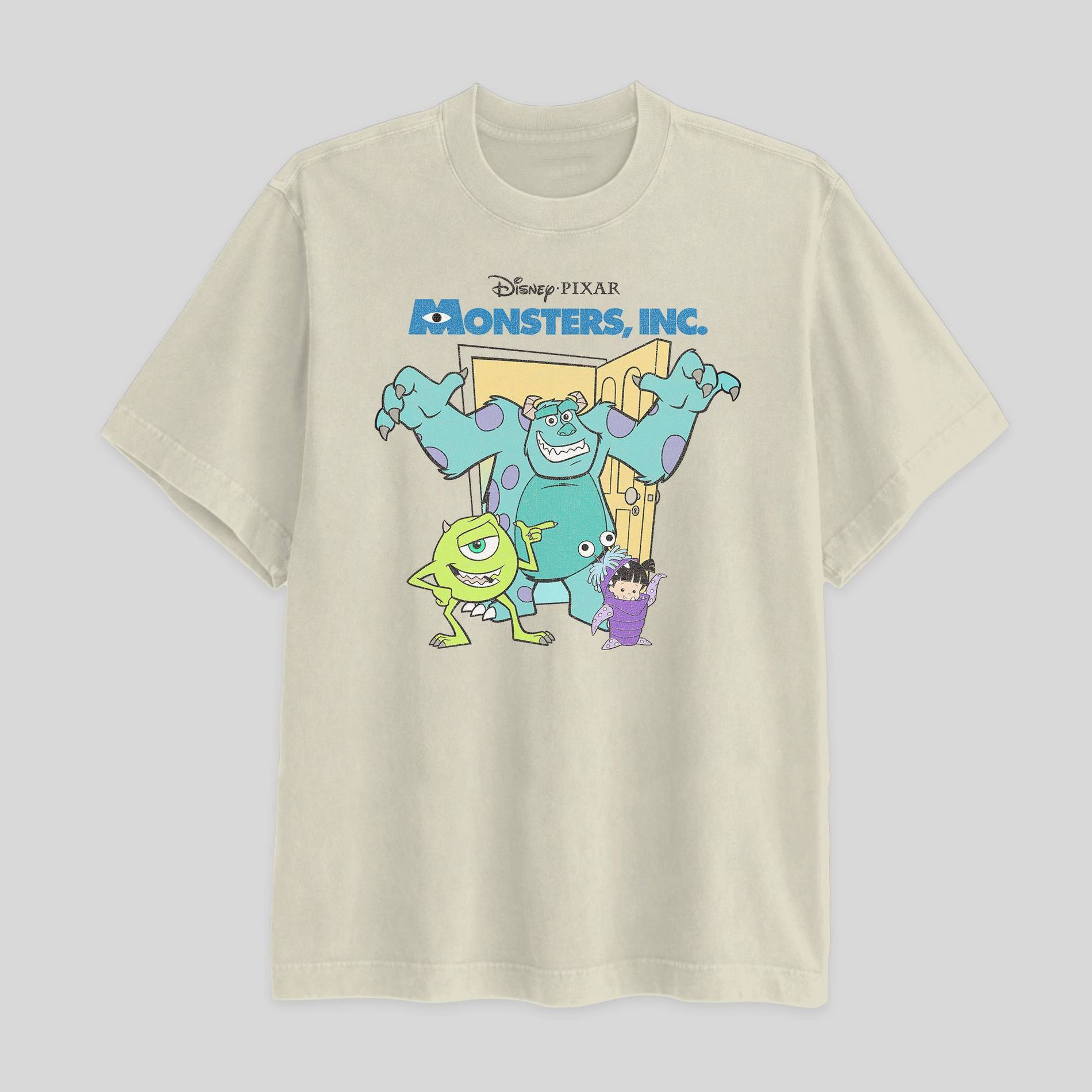 Men's Disney Monsters INC Graphic T-shirt - Natural