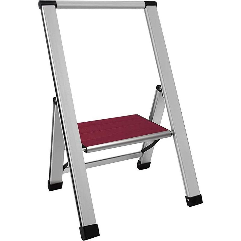 Step Ladder Modern  - Beautiful Mahogany & Aluminum  - By SORFEY, 1 of 5